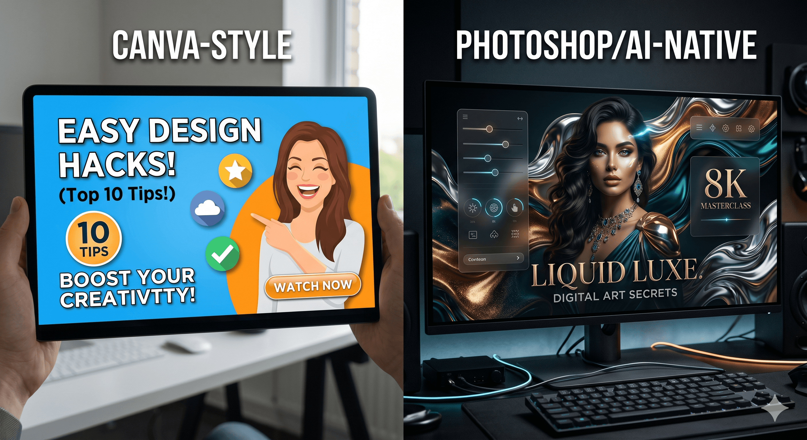 Canva vs Photoshop in 2026: Why 'Good Enough' is Killing Your Channel
